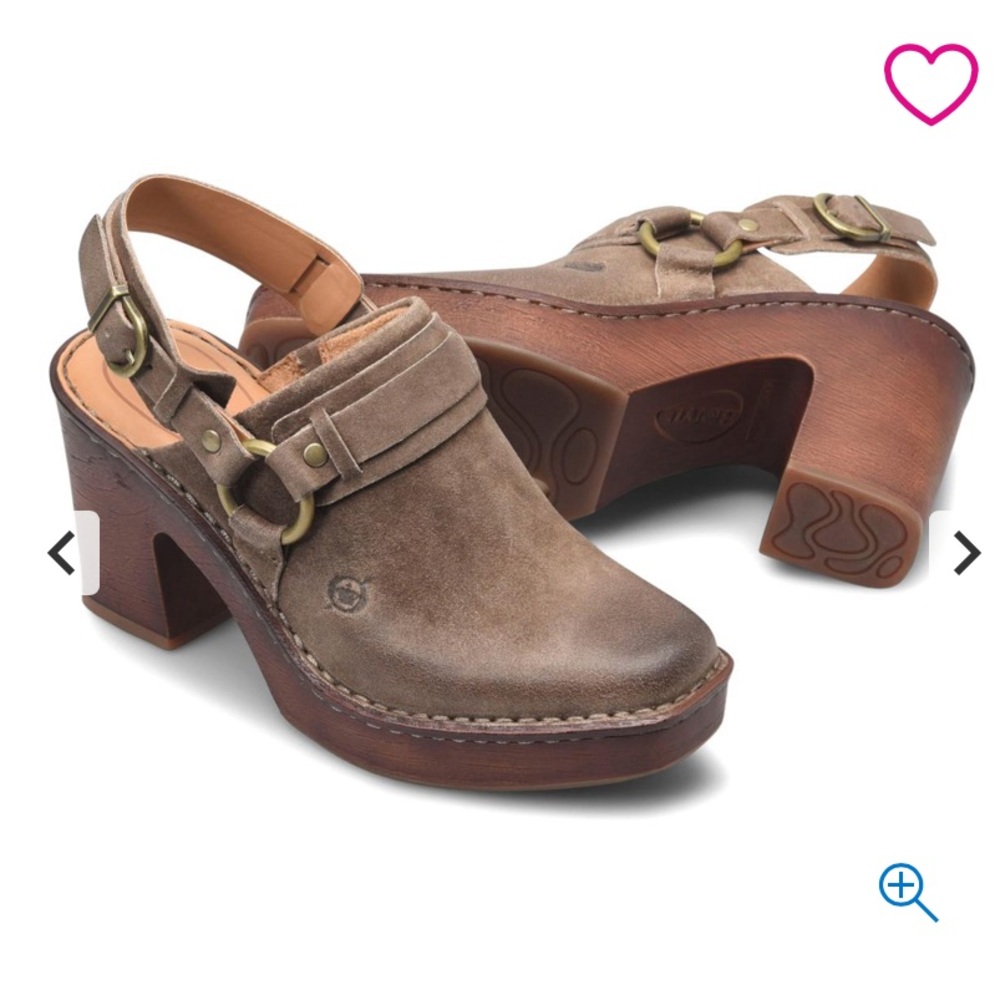Women's Brown Leather Clogs